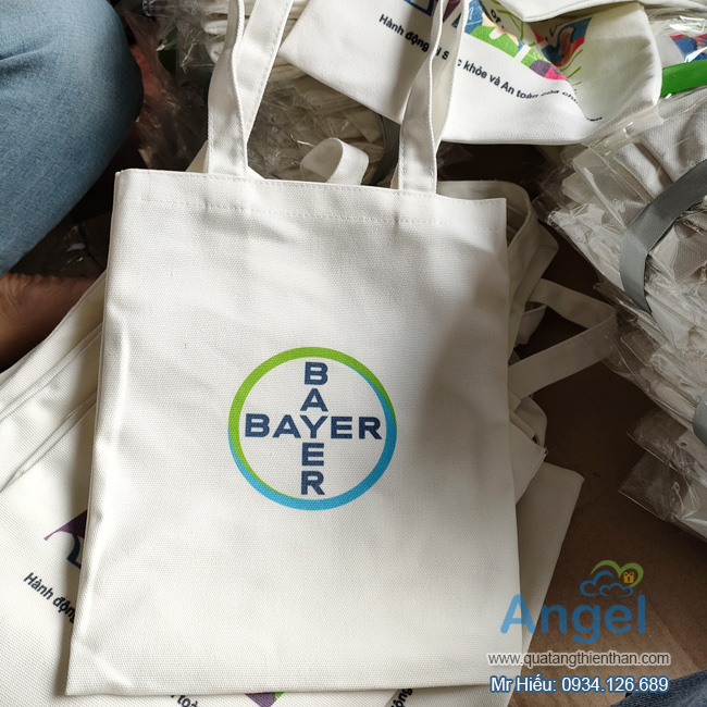 Túi vải canvas in logo Bayer