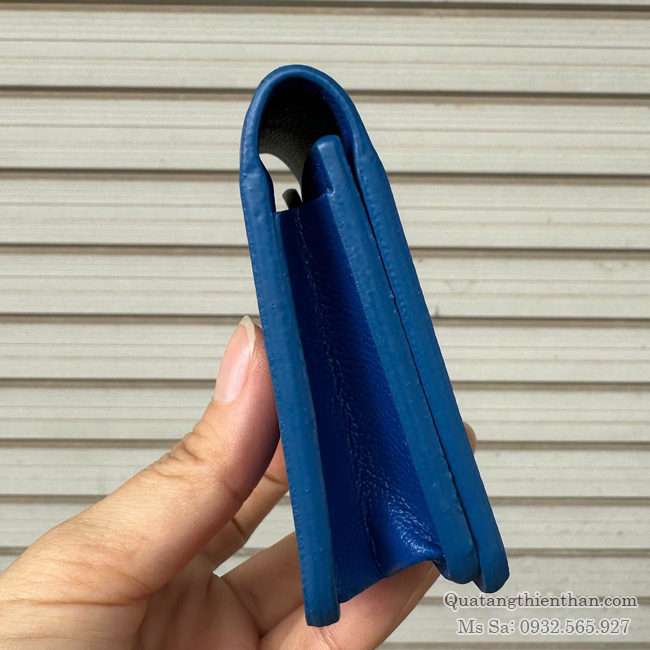 Ví Đựng Namecard bằng simili màu xanh