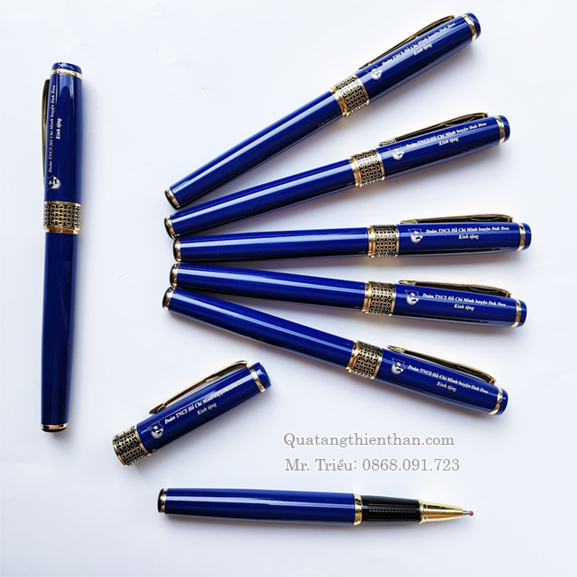 Bút Ký Kim Loại Màu Xanh khắc laser Logo Đoàn thanh niên Bút Ký Kim Loại Màu Xanh khắc laser Logo Đoàn thanh niên