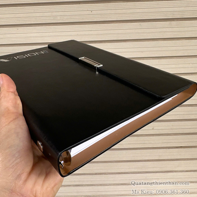 Sổ Tay Bìa Da A5 Màu Đen
